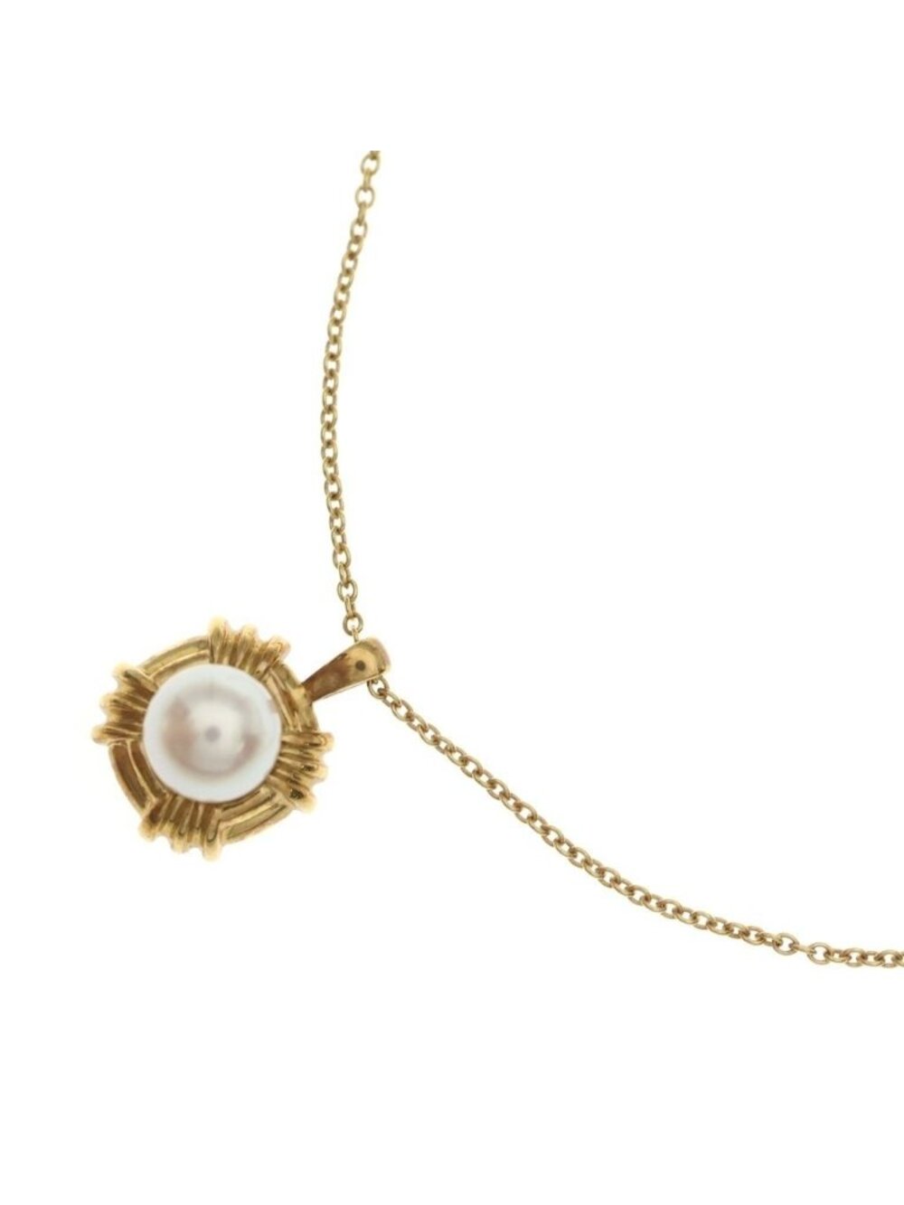 Tiffany & Co Signature Pearl Necklace 18k Yellow Gold